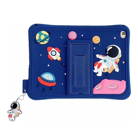 Silicone Cosmonaut Astronaut Pattern Tablet Case Built-in Foldable Stand 6* 8.3" - Picture 1 of 14